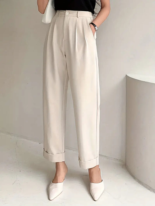 HAUTE TAILLE PLEATED TROUSERS